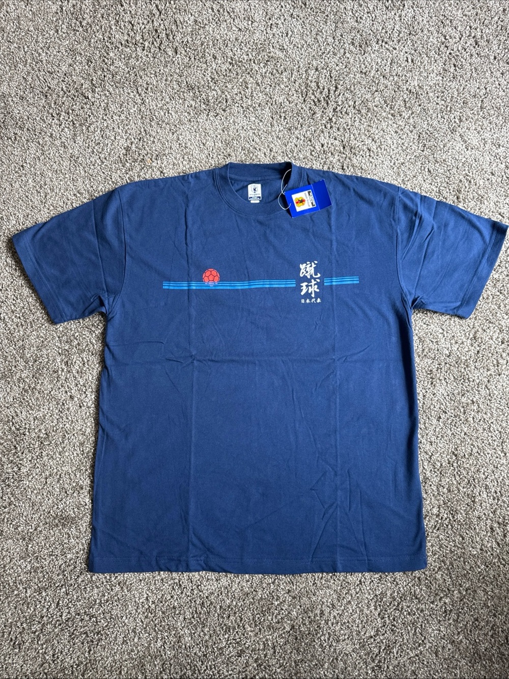 JFA Japan National Team Soccer T Shirt NWT L Official Goods Flags Town Football